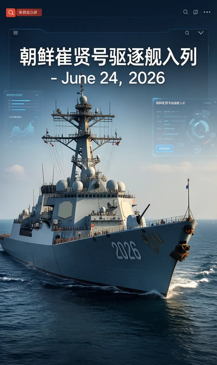 朝鲜崔贤号驱逐舰入列 - June 24, 2026