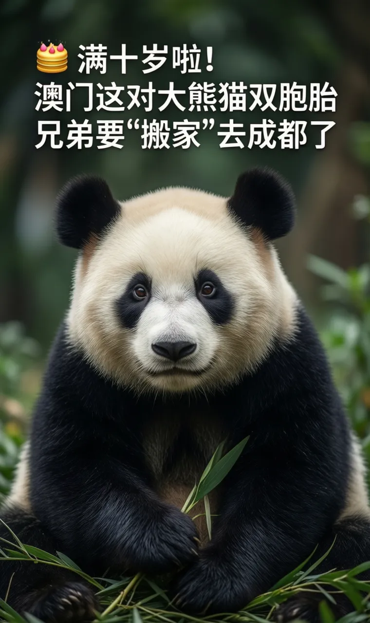 🎂 满十岁啦！澳门这对大熊猫双胞胎兄弟要