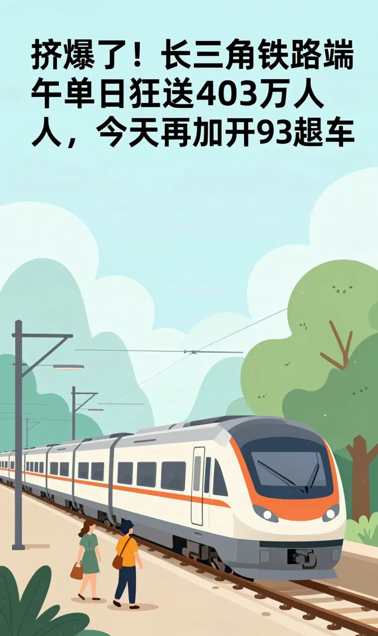 挤爆了！长三角铁路端午单日狂送403万人次，今天再加开93趟车