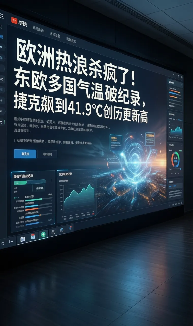 欧洲热浪杀疯了！东欧多国气温破纪录，捷克飙到41.9℃创历史新高