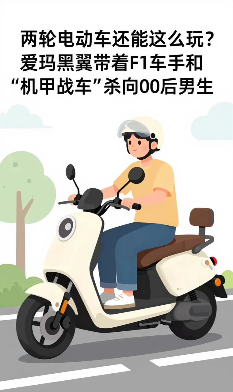 两轮电动车还能这么玩？爱玛黑翼带着F1车手和