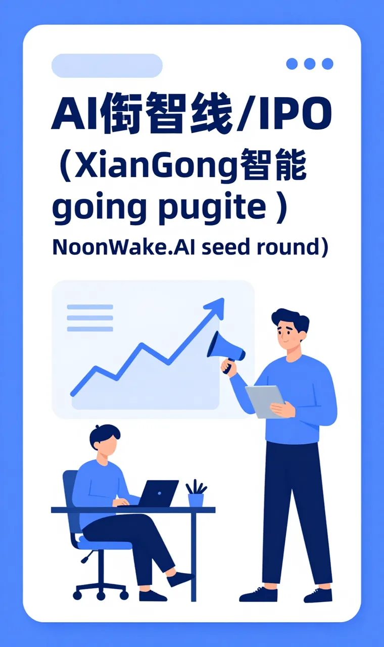AI financing/IPO (XianGong Intelligent going public, NoonWake.AI seed round)