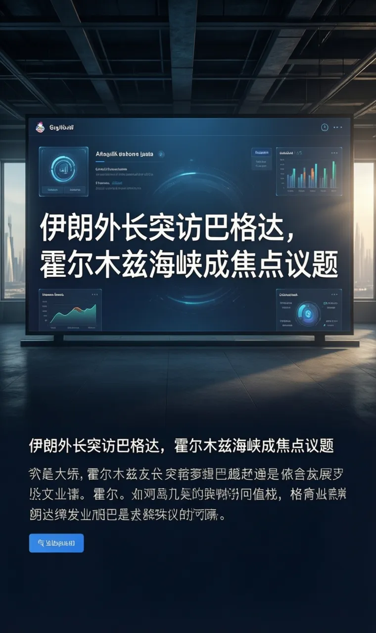 伊朗外长突访巴格达，霍尔木兹海峡成焦点议题