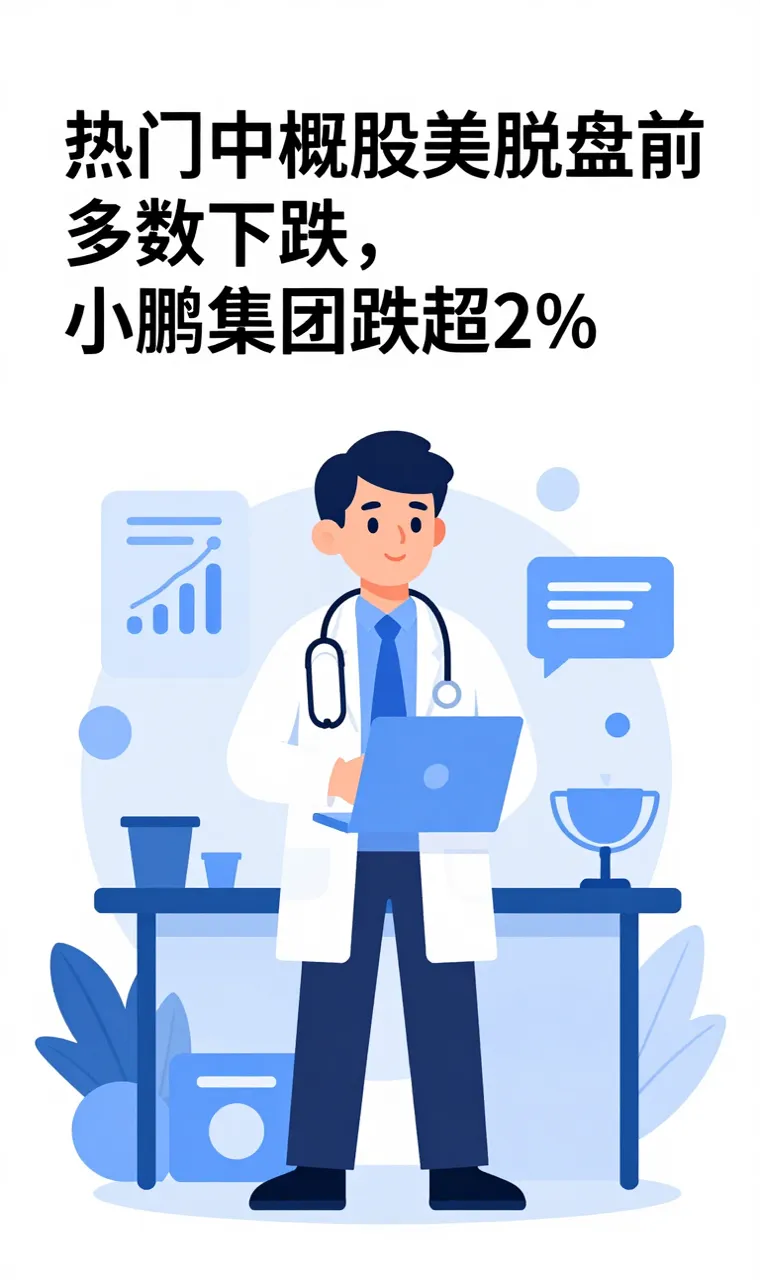 热门中概股美股盘前多数下跌，小鹏集团跌超2%