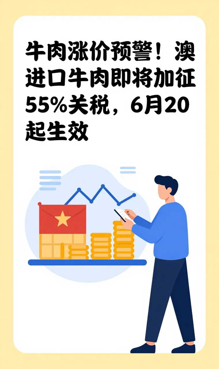牛肉涨价预警！澳洲进口牛肉即将被加征55%关税，6月20日起生效