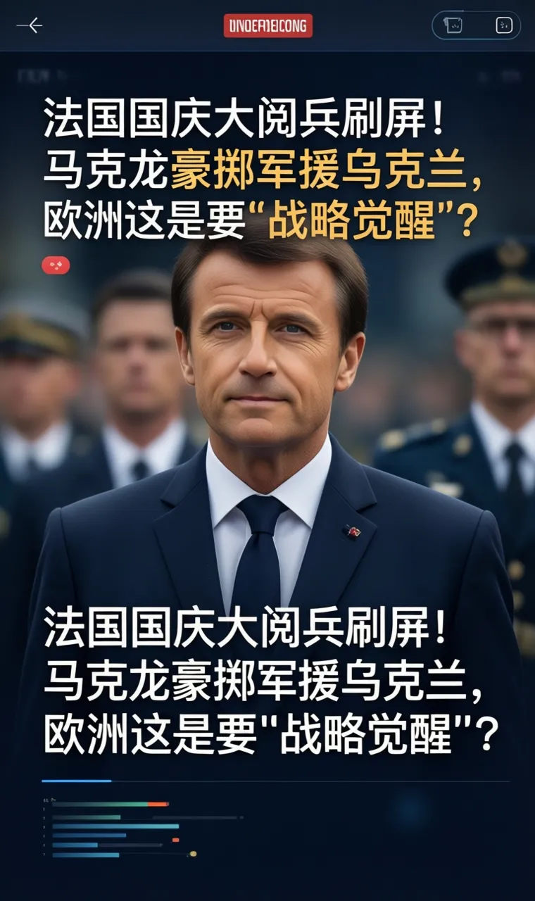 法国国庆大阅兵刷屏！马克龙豪掷军援乌克兰，欧洲这是要