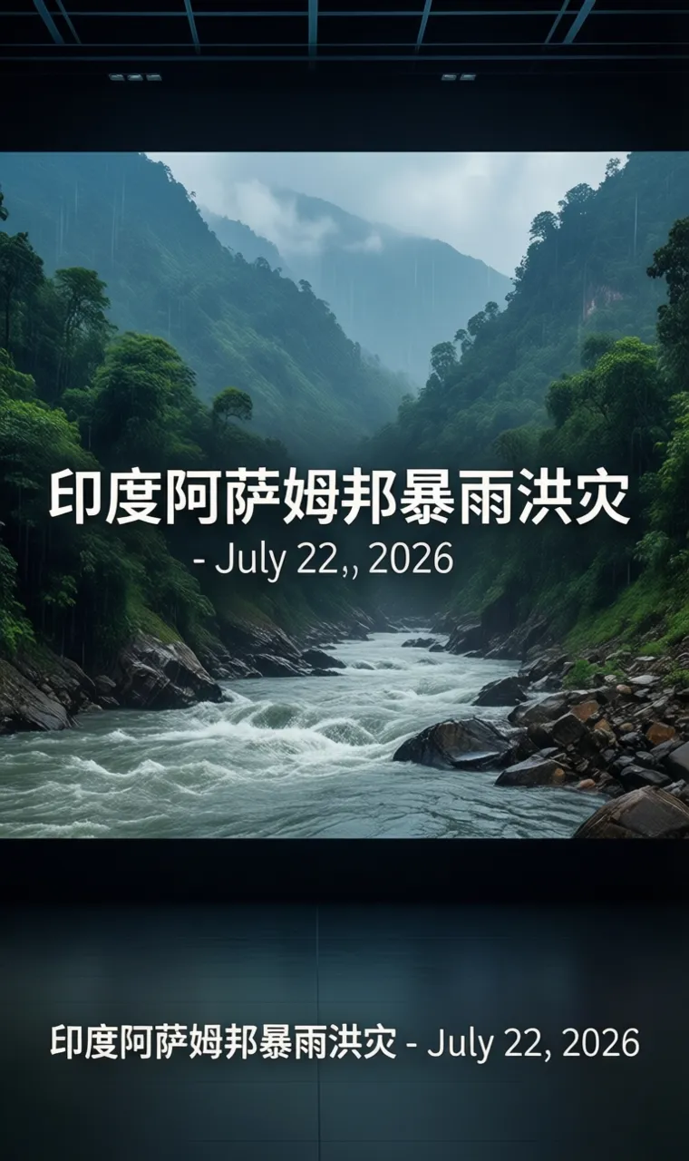印度阿萨姆邦暴雨洪灾 - July 22, 2026