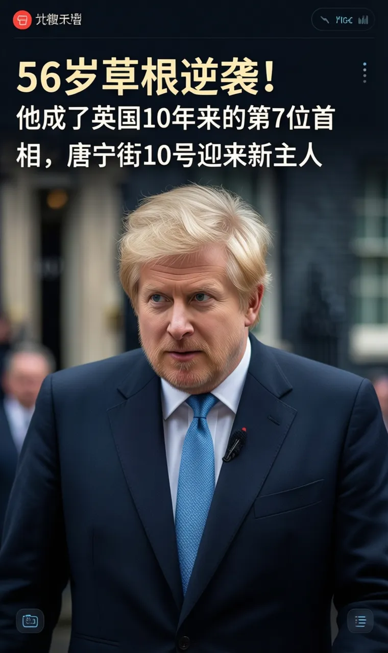 56岁草根逆袭！他成了英国10年来的第7位首相，唐宁街10号迎来新主人
