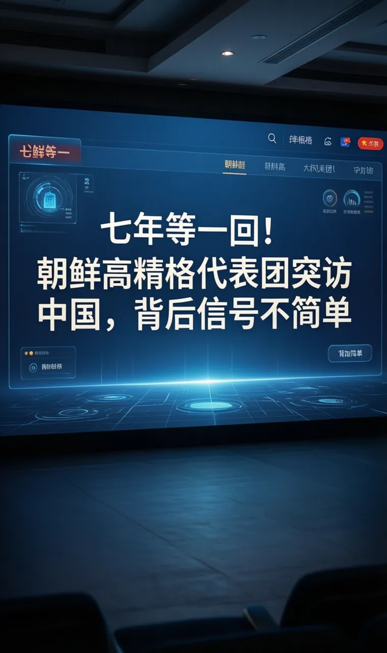七年等一回！朝鲜高规格代表团突访中国，背后信号不简单
