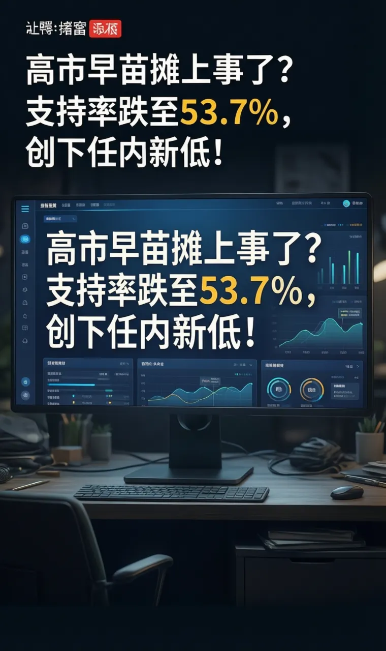 高市早苗摊上事了？支持率跌至53.7%，创下任内新低！