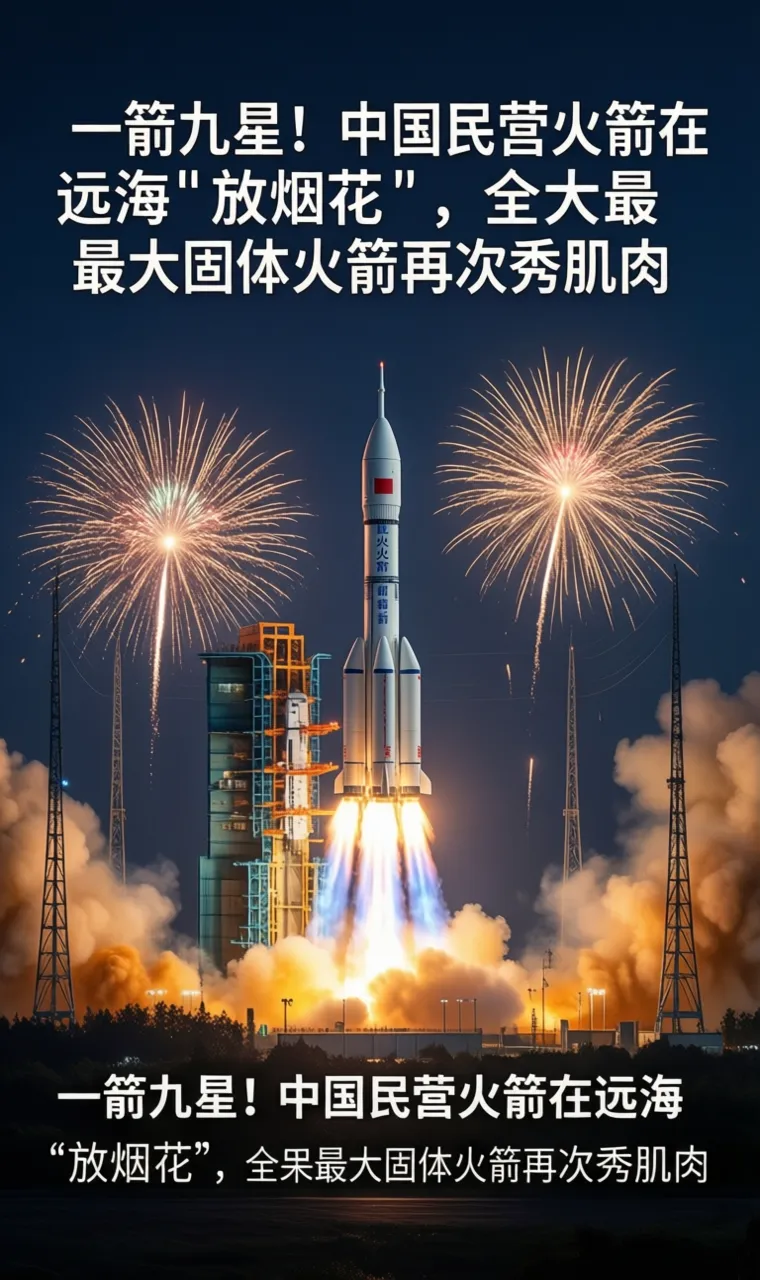 一箭九星！中国民营火箭在远海