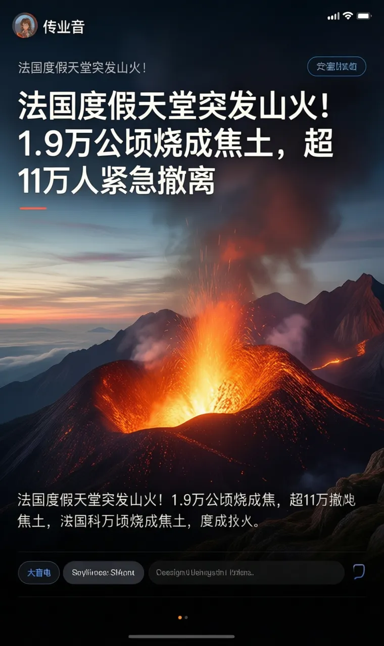 法国度假天堂突发山火！1.9万公顷烧成焦土，超11万人紧急撤离