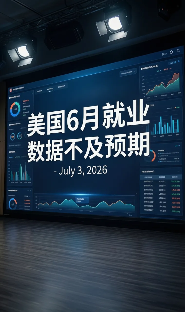 美国6月就业数据不及预期 - July 3, 2026