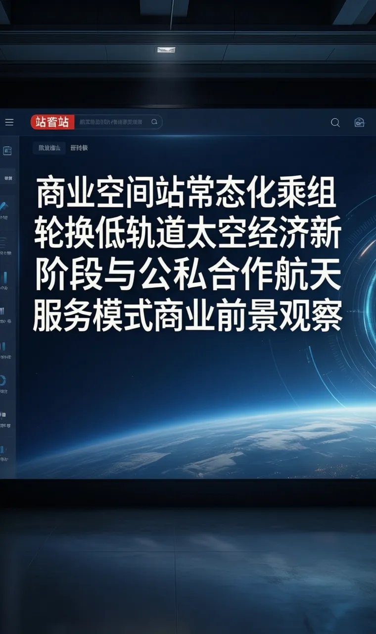 商业空间站常态化乘组轮换低轨道太空经济新阶段与公私合作航天服务模式商业前景观察