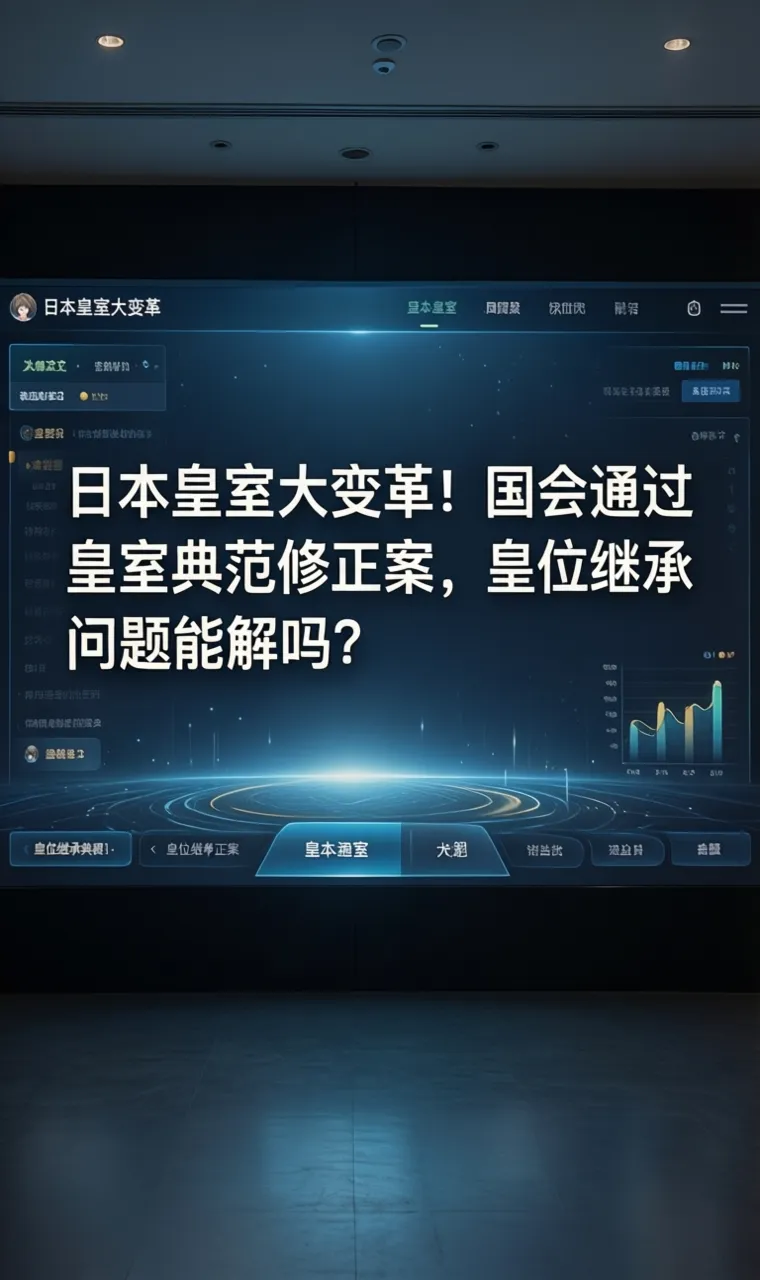 日本皇室大变革！国会通过皇室典范修正案，皇位继承问题能解吗？
