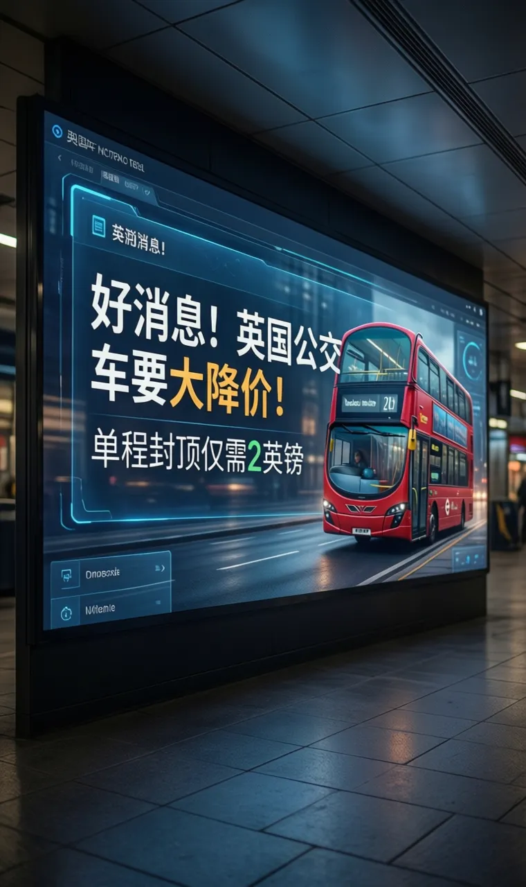 好消息！英国公交车要大降价！单程封顶仅需2英镑