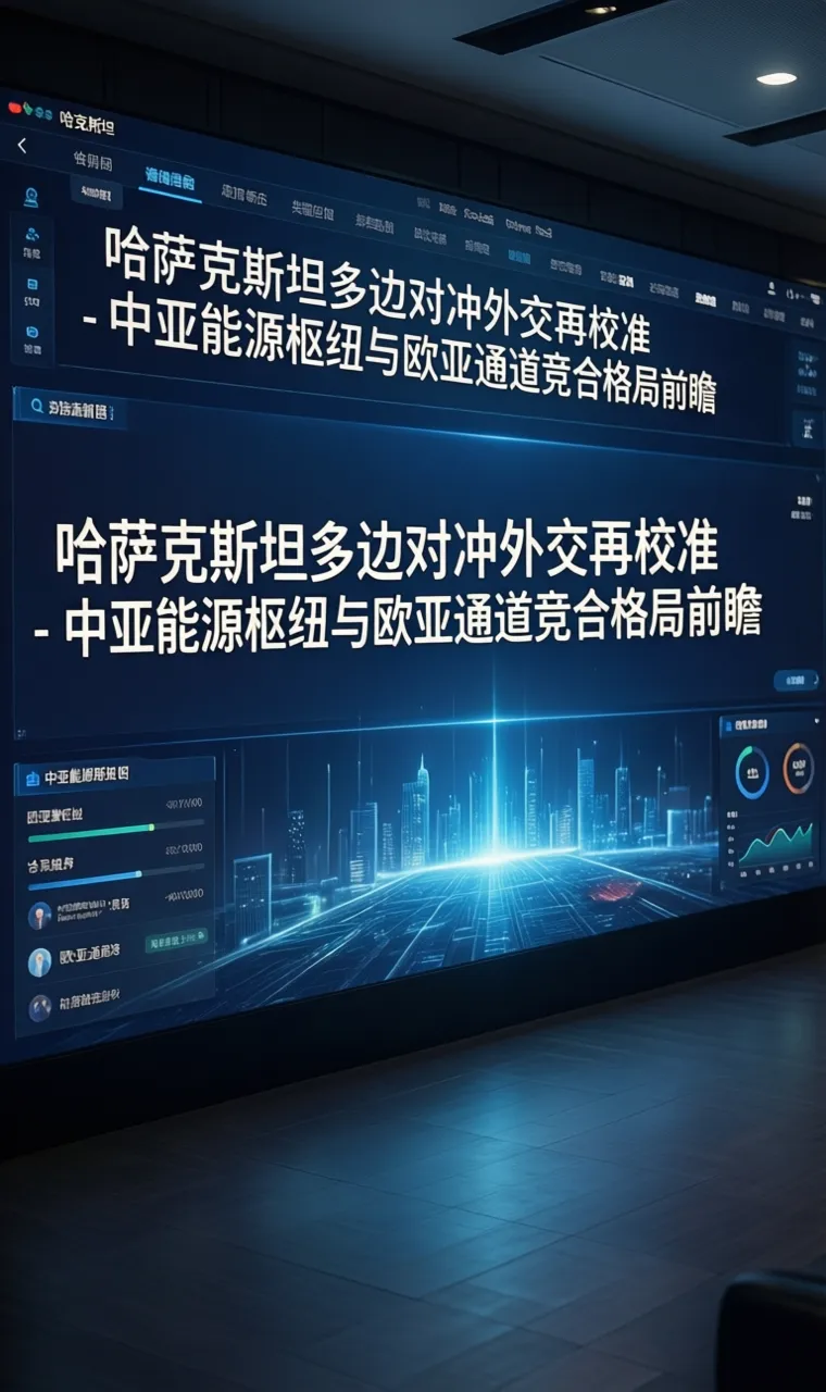 哈萨克斯坦多边对冲外交再校准 - 中亚能源枢纽与欧亚通道竞合格局前瞻