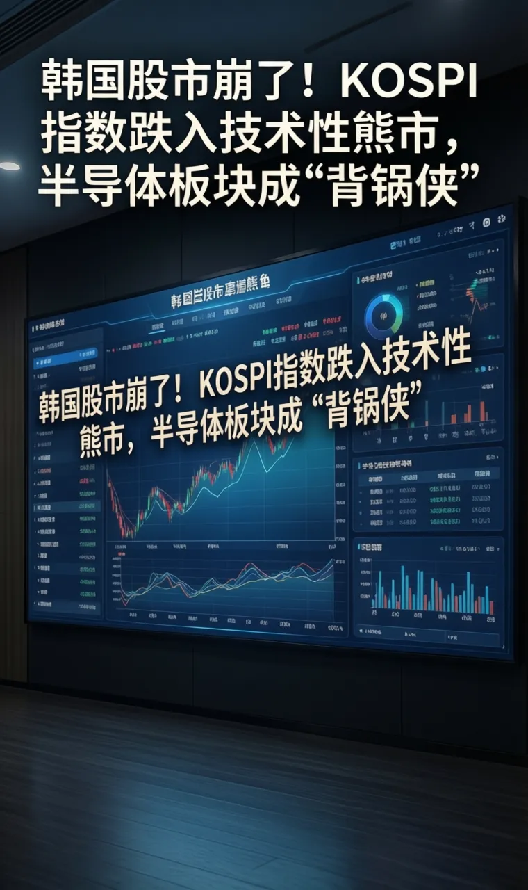 韩国股市崩了！KOSPI指数跌入技术性熊市，半导体板块成