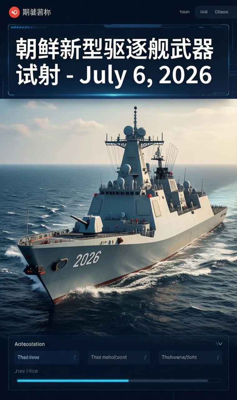 朝鲜新型驱逐舰武器试射 - July 6, 2026