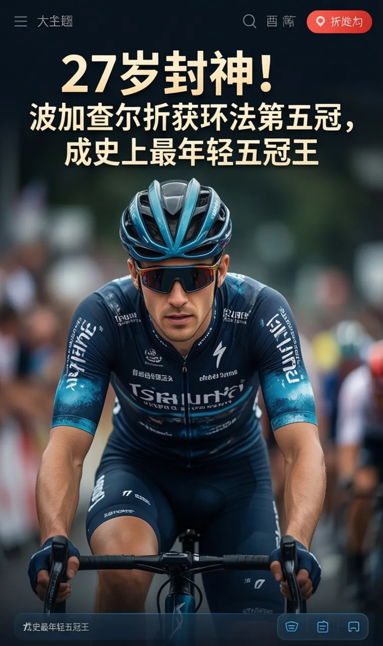 27岁封神！波加查尔斩获环法第五冠，成史上最年轻五冠王