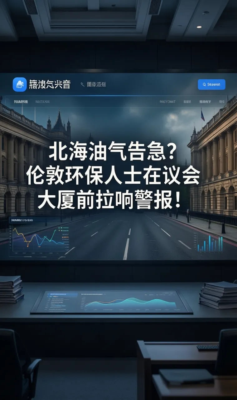北海油气告急？伦敦环保人士在议会大厦前拉响警报！