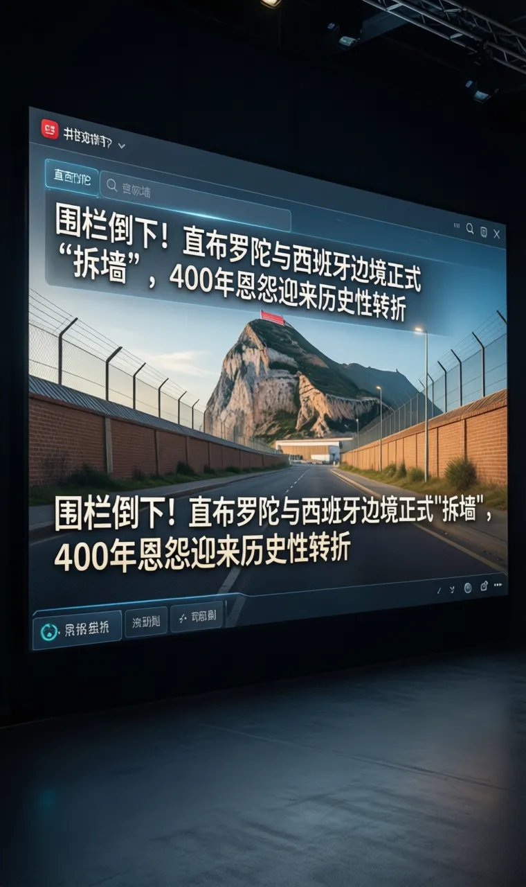 围栏倒下！直布罗陀与西班牙边境正式