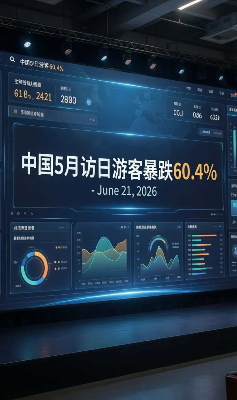 中国5月访日游客暴跌60.4% - June 21, 2026
