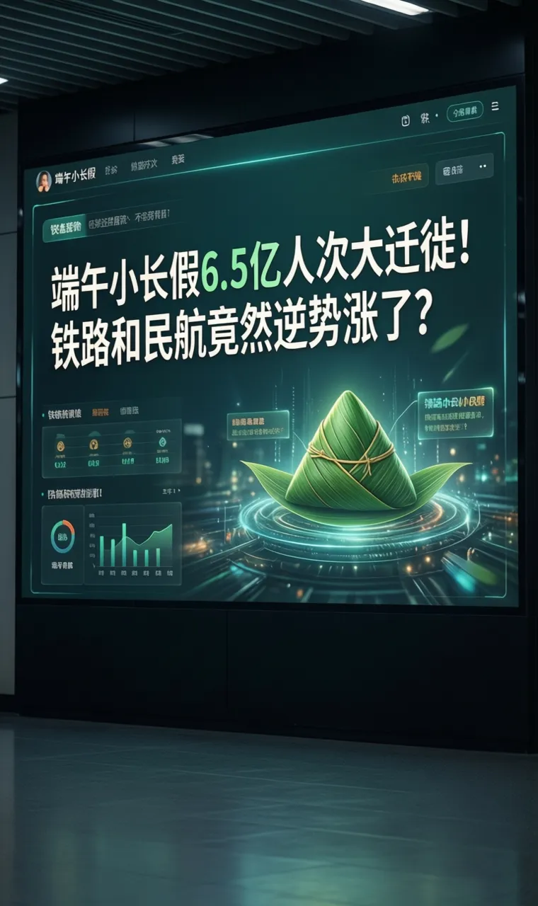端午小长假6.5亿人次大迁徙！铁路和民航竟然逆势涨了？