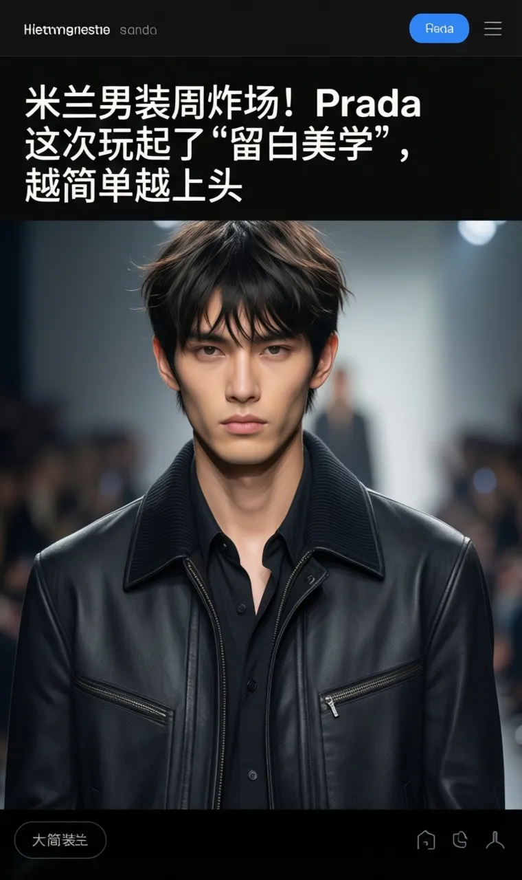米兰男装周炸场！Prada 这次玩起了