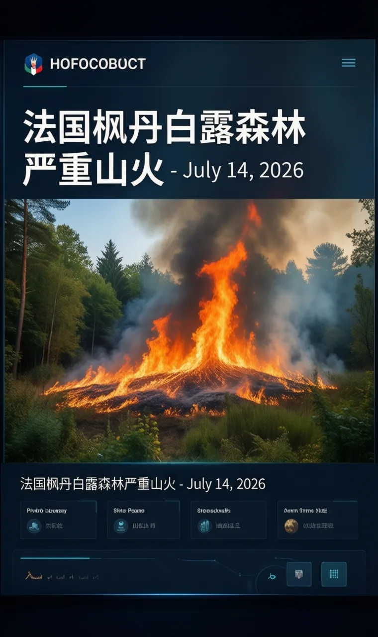 法国枫丹白露森林严重山火 - July 14, 2026