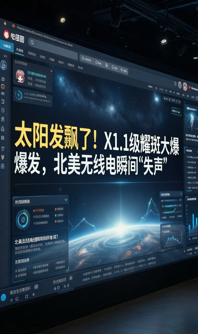 太阳发飙了！X1.1级耀斑大爆发，北美无线电瞬间
