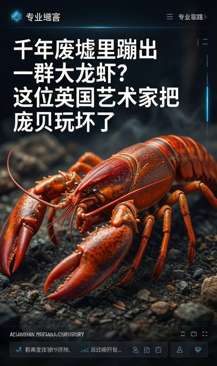 千年废墟里蹦出一群大龙虾？这位英国艺术家把庞贝玩坏了