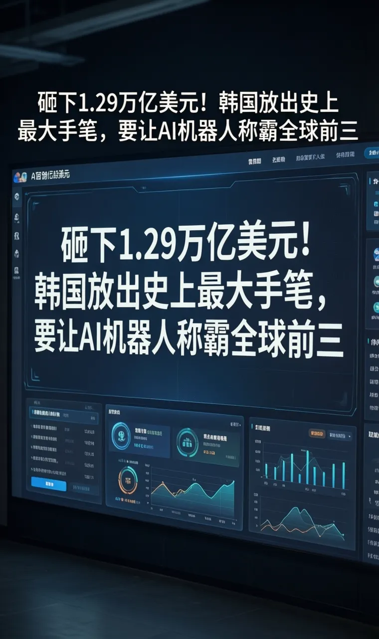砸下1.29万亿美元！韩国放出史上最大手笔，要让AI机器人称霸全球前三