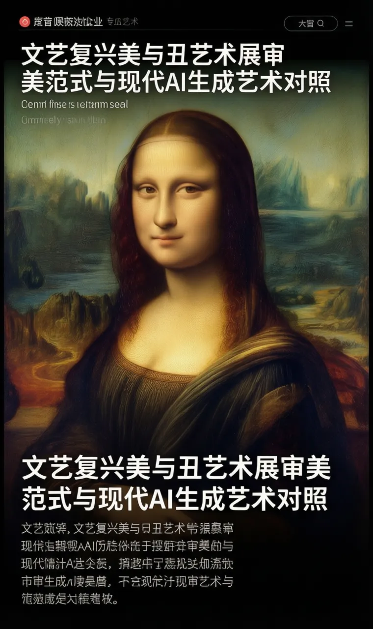 文艺复兴美与丑艺术展审美范式与现代AI生成艺术对照