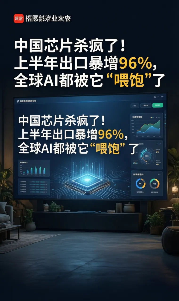中国芯片杀疯了！上半年出口暴增96%，全球AI都被它