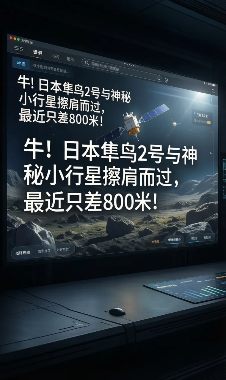 牛！日本隼鸟2号与神秘小行星擦肩而过，最近只差800米！