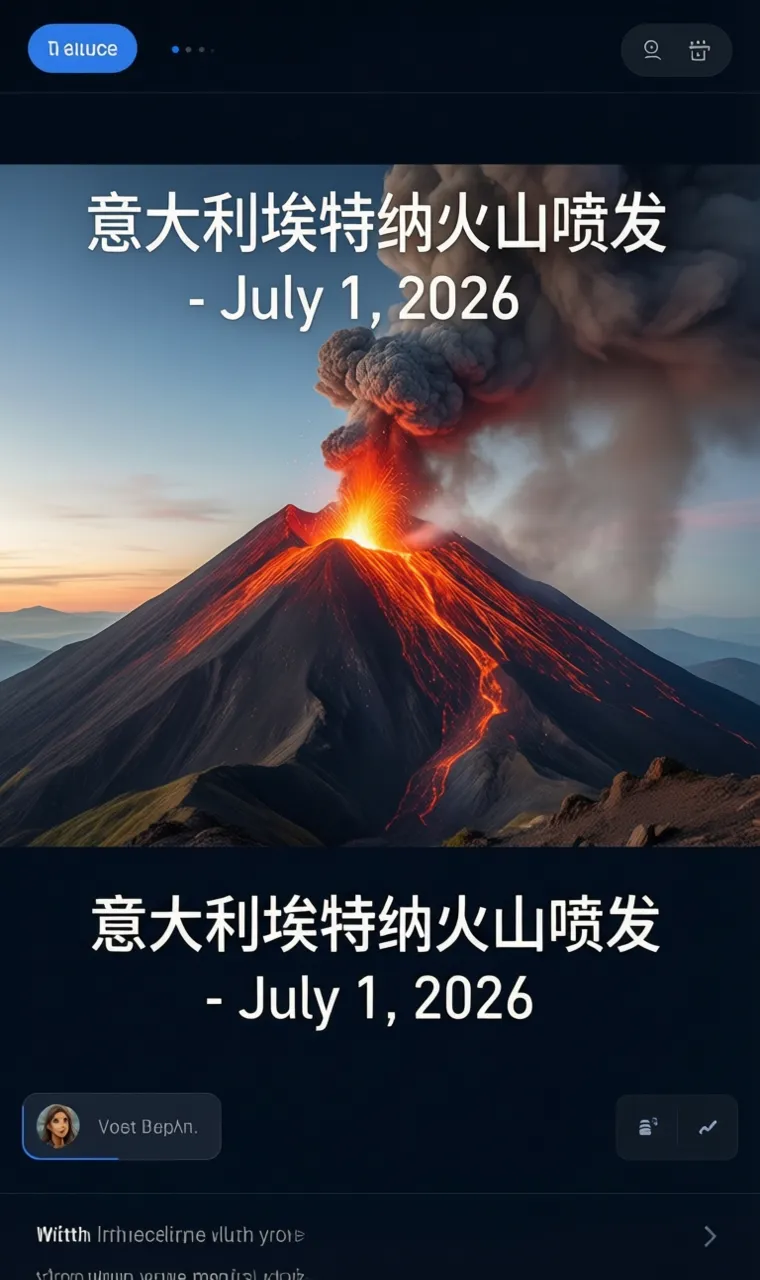 意大利埃特纳火山喷发 - July 1, 2026