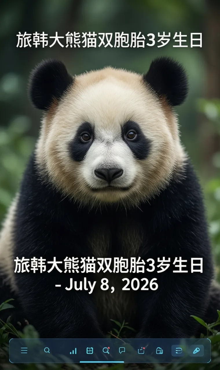 旅韩大熊猫双胞胎3岁生日 - July 8, 2026
