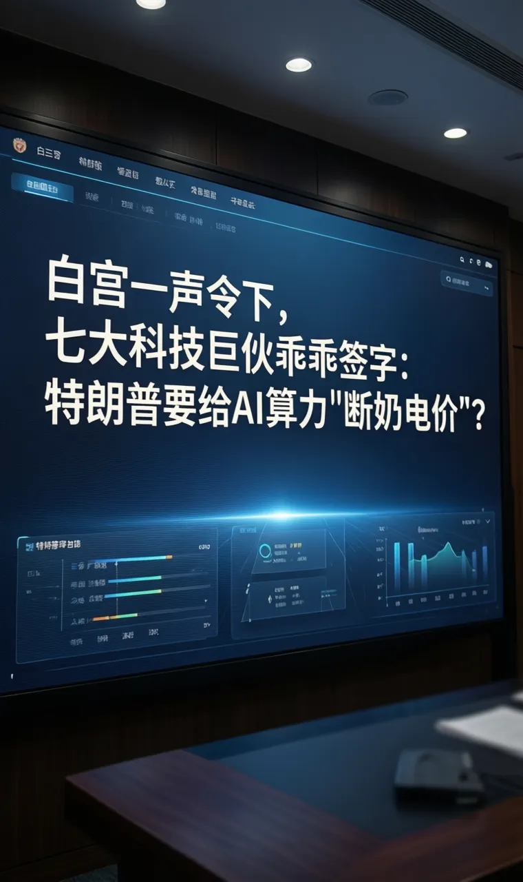 白宫一声令下，七大科技巨头乖乖签字：特朗普要给AI算力