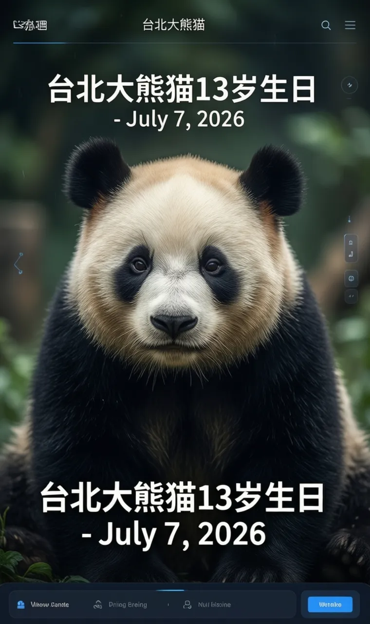 台北大熊猫13岁生日 - July 7, 2026