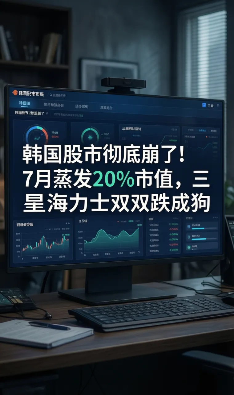 韩国股市彻底崩了！7月蒸发20%市值，三星海力士双双跌成狗