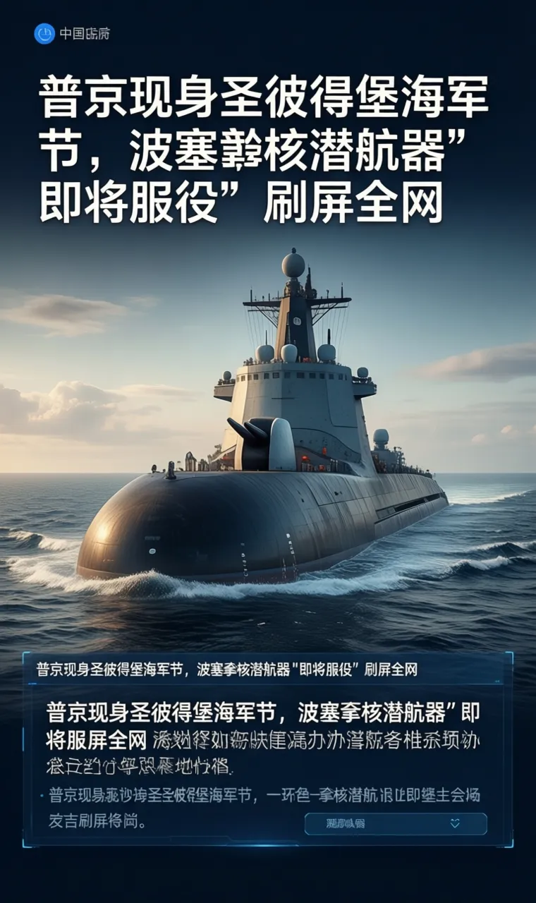 普京现身圣彼得堡海军节，波塞冬核潜航器