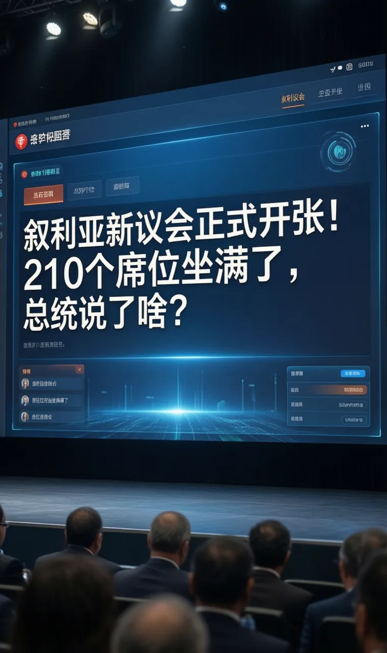 叙利亚新议会正式开张！210个席位坐满了，总统说了啥？
