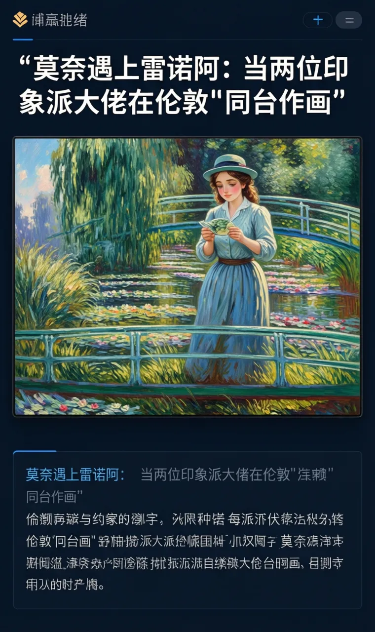 莫奈遇上雷诺阿：当两位印象派大佬在伦敦