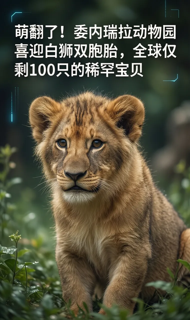 萌翻了！委内瑞拉动物园喜迎白狮双胞胎，全球仅剩100只的稀罕宝贝