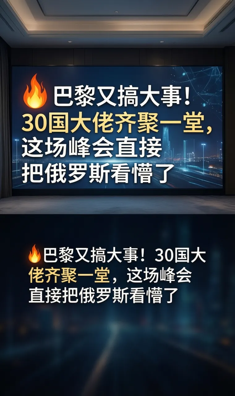 🔥 巴黎又搞大事！30国大佬齐聚一堂，这场峰会直接把俄罗斯看懵了