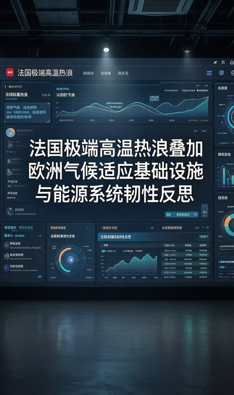 法国极端高温热浪叠加欧洲气候适应基础设施与能源系统韧性反思