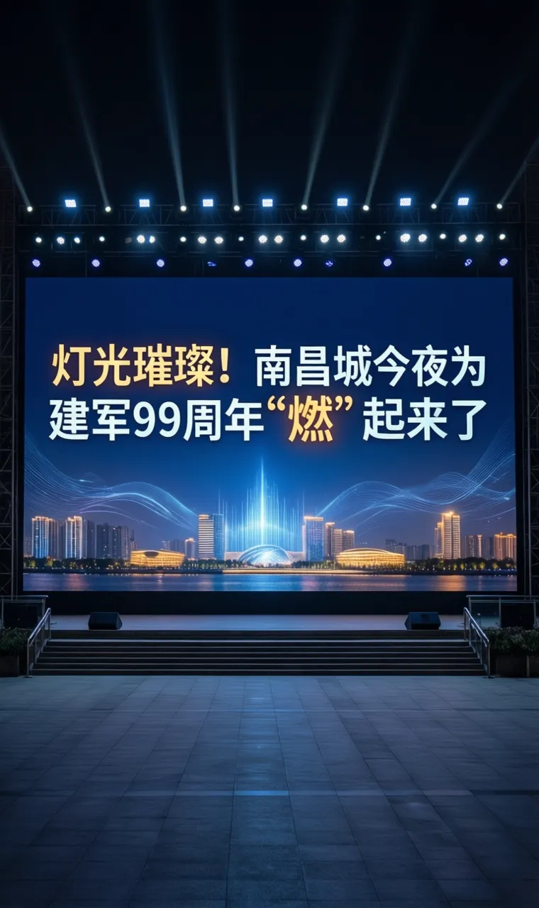 灯光璀璨！南昌城今夜为建军99周年