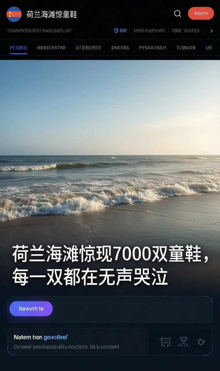 荷兰海滩惊现7000双童鞋，每一双都在无声哭泣