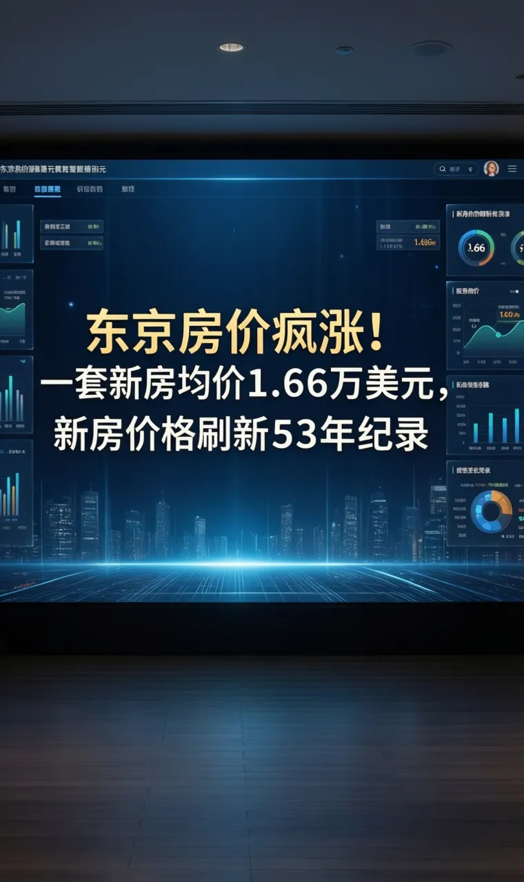 东京房价疯涨！一套新房均价1.66万美元，新房价格刷新53年纪录